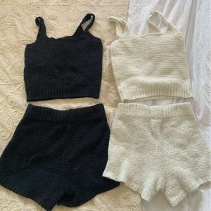 SKIMS Cozy Set - Black and White